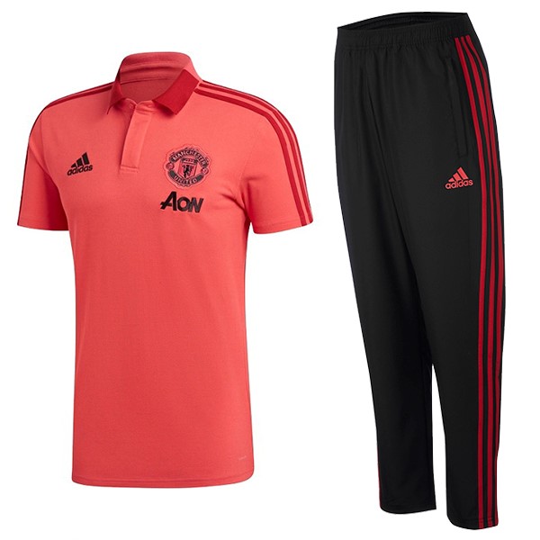 Polo Manchester United Conjunto Completo 2018-19 Rojo